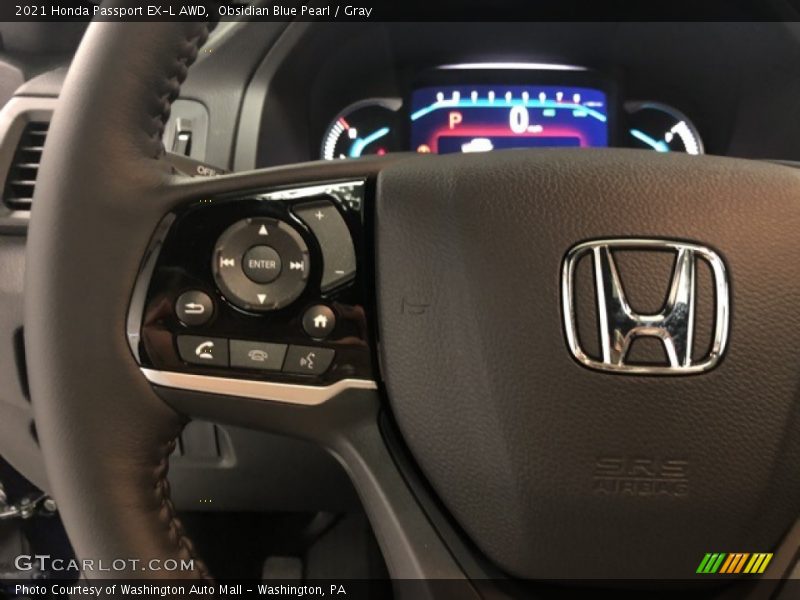 Obsidian Blue Pearl / Gray 2021 Honda Passport EX-L AWD