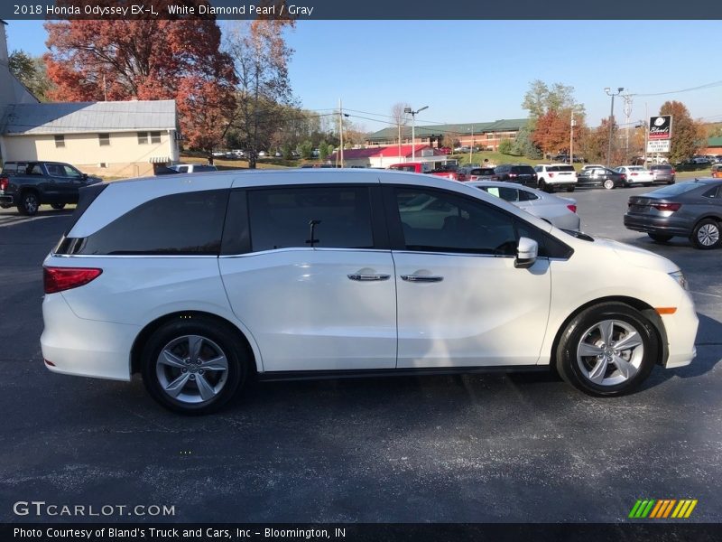 White Diamond Pearl / Gray 2018 Honda Odyssey EX-L