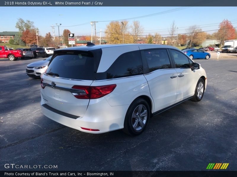 White Diamond Pearl / Gray 2018 Honda Odyssey EX-L
