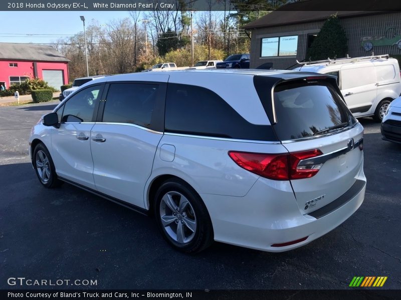 White Diamond Pearl / Gray 2018 Honda Odyssey EX-L