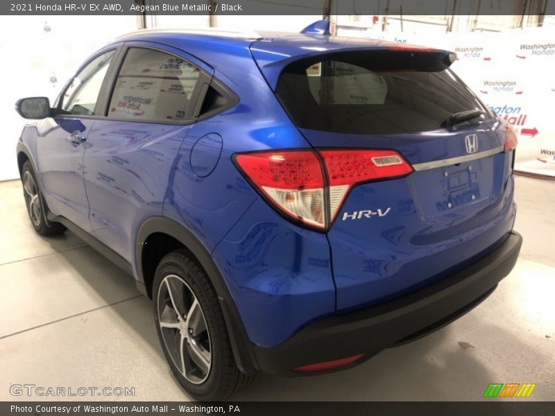 Aegean Blue Metallic / Black 2021 Honda HR-V EX AWD