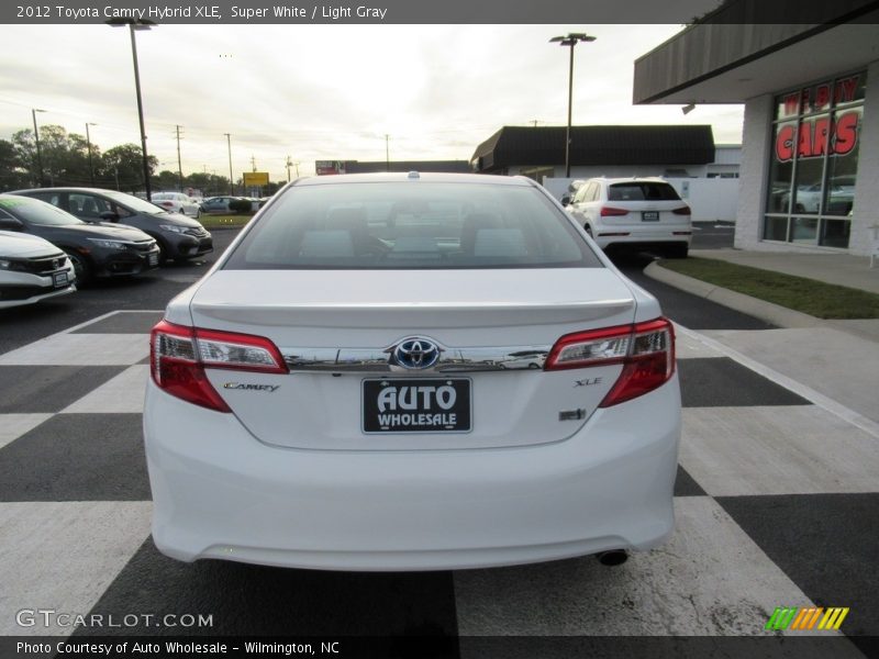 Super White / Light Gray 2012 Toyota Camry Hybrid XLE