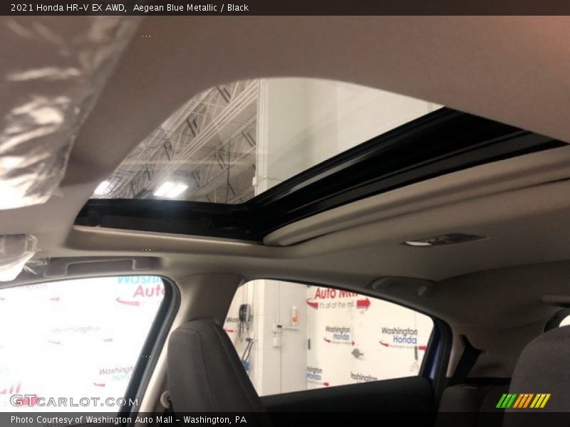 Aegean Blue Metallic / Black 2021 Honda HR-V EX AWD