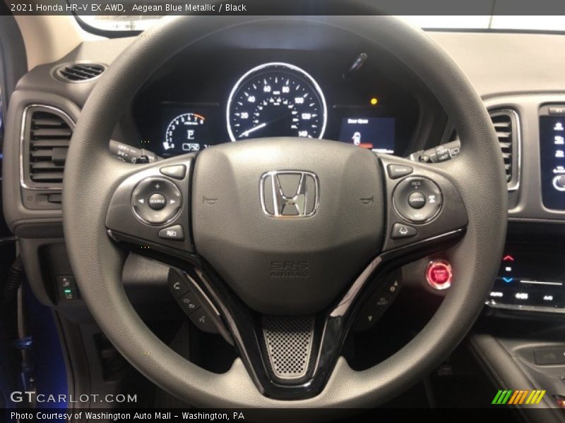 Aegean Blue Metallic / Black 2021 Honda HR-V EX AWD