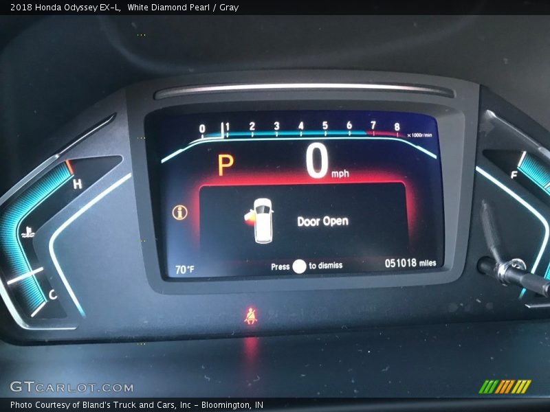 White Diamond Pearl / Gray 2018 Honda Odyssey EX-L