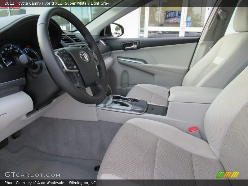 Super White / Light Gray 2012 Toyota Camry Hybrid XLE