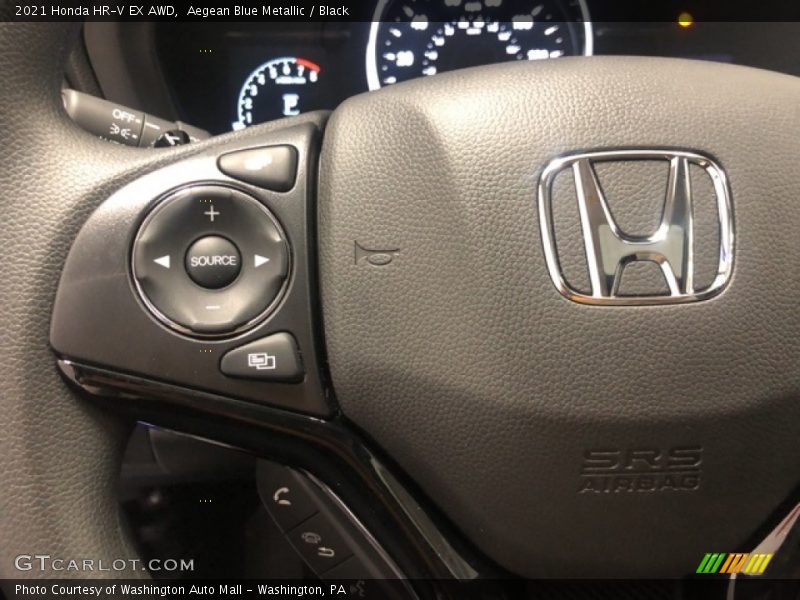 Aegean Blue Metallic / Black 2021 Honda HR-V EX AWD