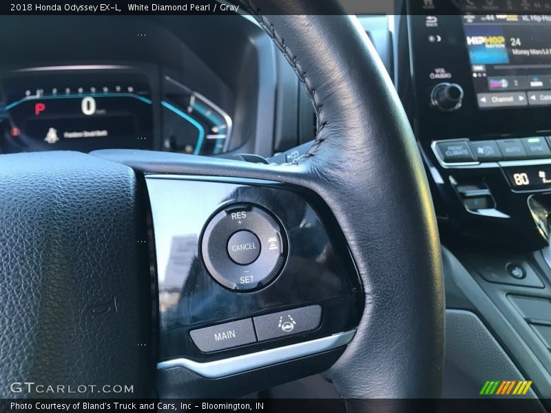 White Diamond Pearl / Gray 2018 Honda Odyssey EX-L