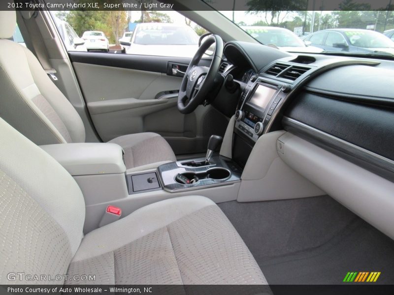 Super White / Light Gray 2012 Toyota Camry Hybrid XLE