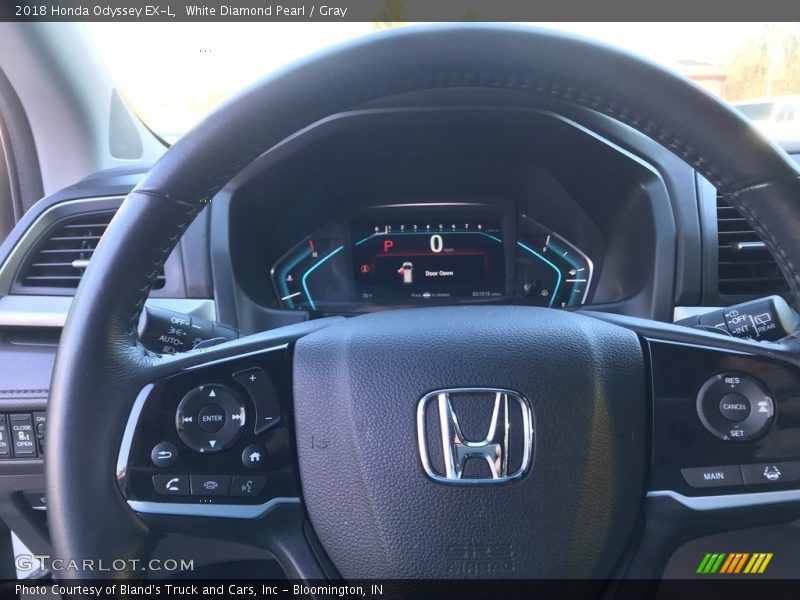 White Diamond Pearl / Gray 2018 Honda Odyssey EX-L