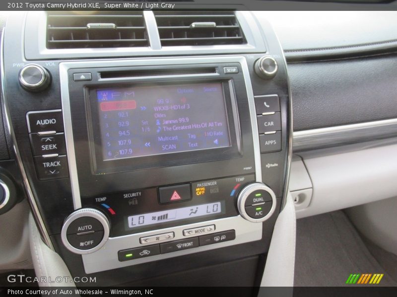 Super White / Light Gray 2012 Toyota Camry Hybrid XLE