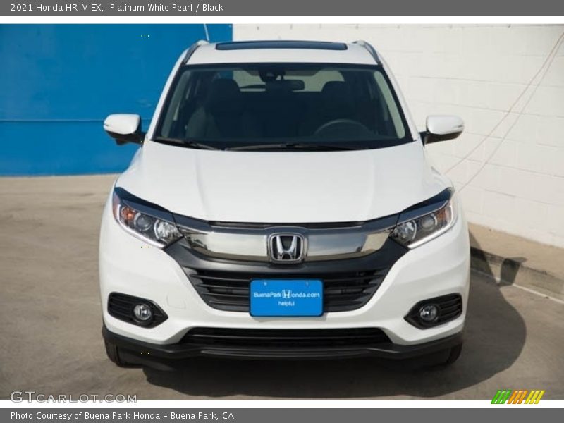 Platinum White Pearl / Black 2021 Honda HR-V EX