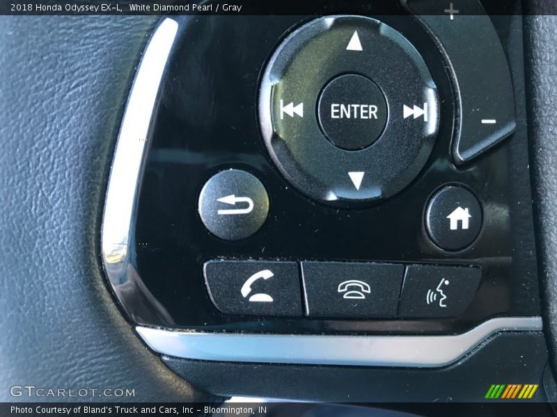 White Diamond Pearl / Gray 2018 Honda Odyssey EX-L