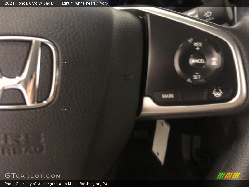 Platinum White Pearl / Ivory 2021 Honda Civic LX Sedan