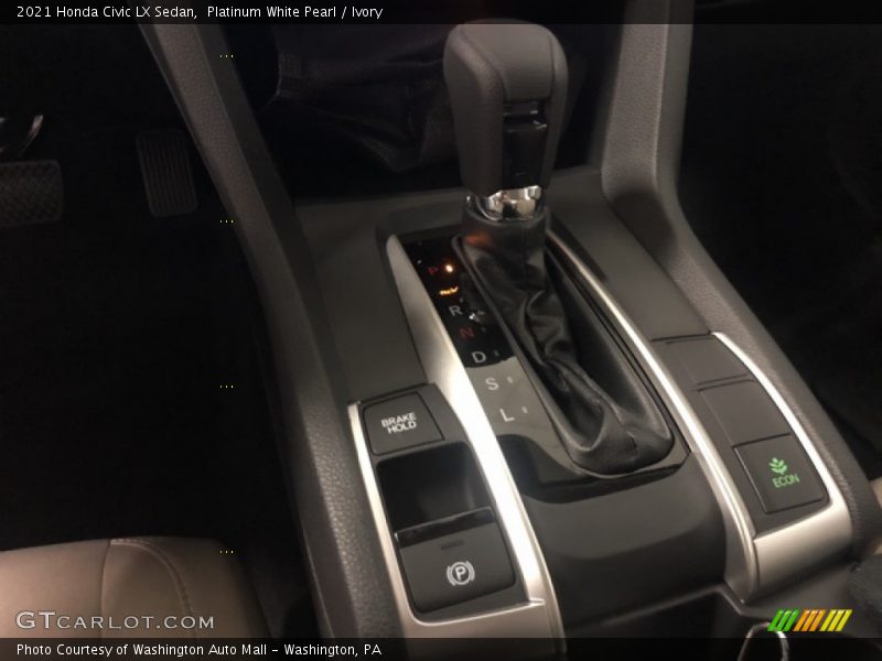 Platinum White Pearl / Ivory 2021 Honda Civic LX Sedan