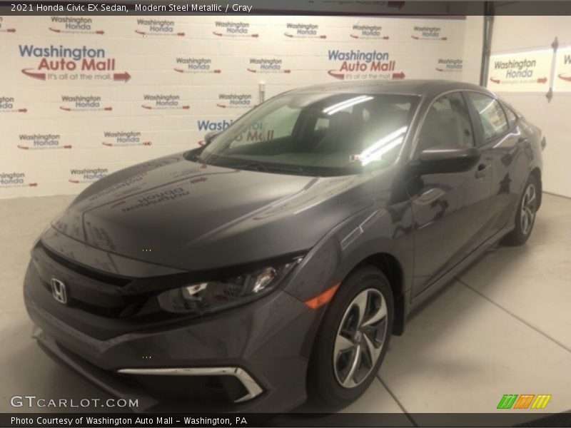Modern Steel Metallic / Gray 2021 Honda Civic EX Sedan