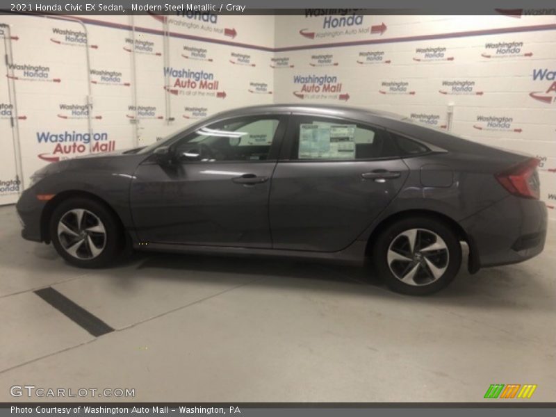 Modern Steel Metallic / Gray 2021 Honda Civic EX Sedan