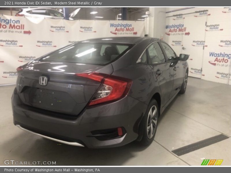 Modern Steel Metallic / Gray 2021 Honda Civic EX Sedan