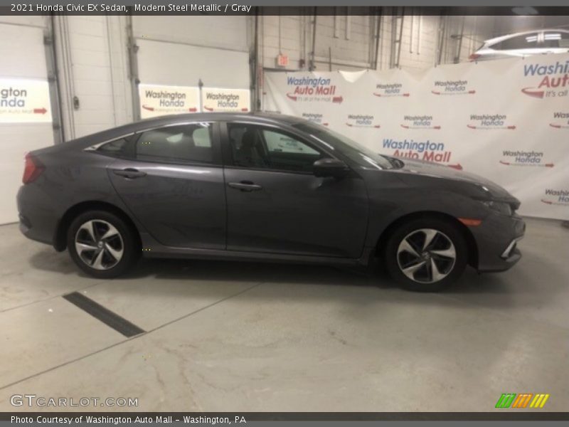 Modern Steel Metallic / Gray 2021 Honda Civic EX Sedan