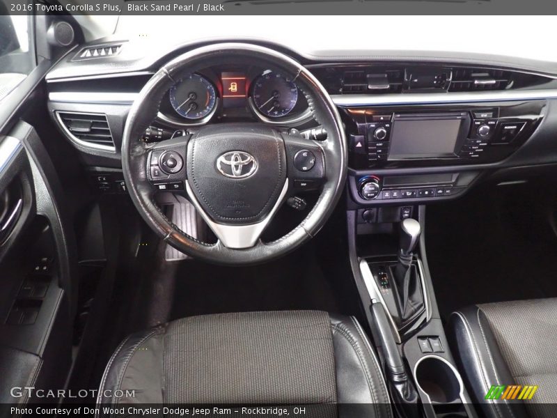Black Sand Pearl / Black 2016 Toyota Corolla S Plus