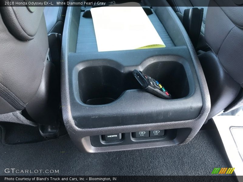 White Diamond Pearl / Gray 2018 Honda Odyssey EX-L