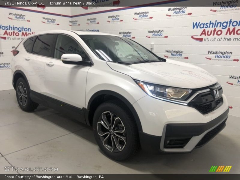 Platinum White Pearl / Black 2021 Honda CR-V EX