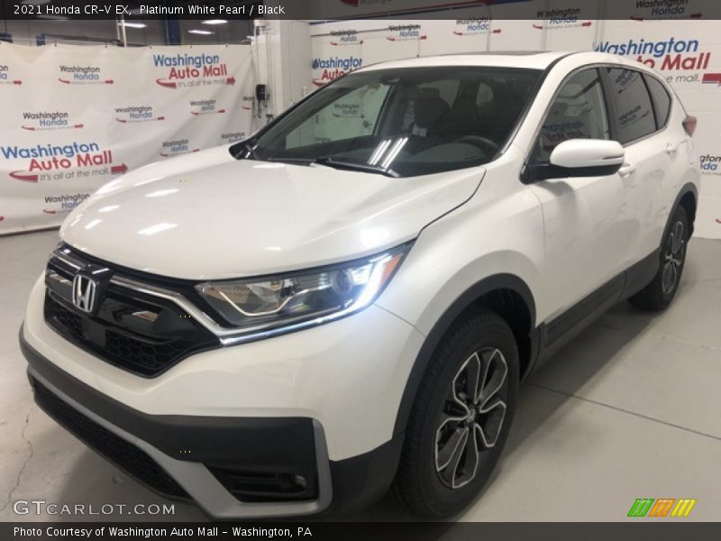 Platinum White Pearl / Black 2021 Honda CR-V EX