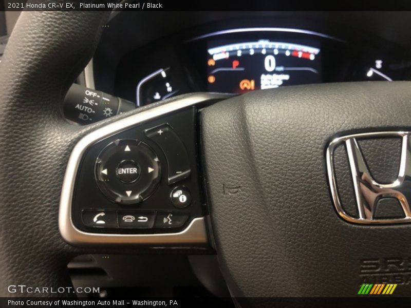 Platinum White Pearl / Black 2021 Honda CR-V EX