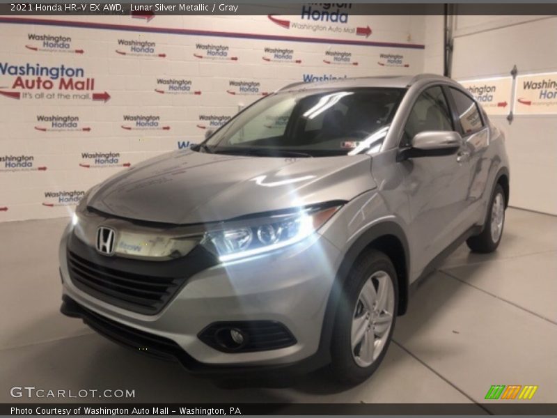 Lunar Silver Metallic / Gray 2021 Honda HR-V EX AWD
