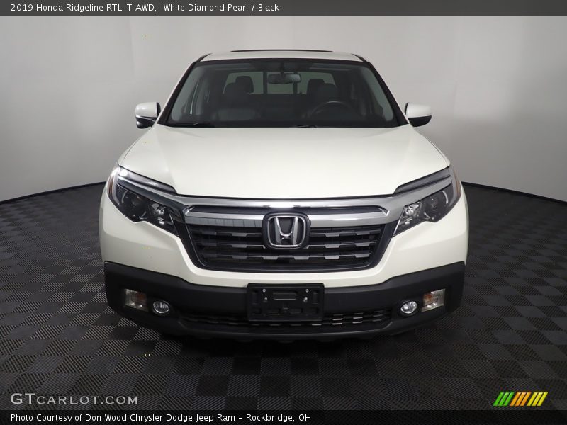 White Diamond Pearl / Black 2019 Honda Ridgeline RTL-T AWD