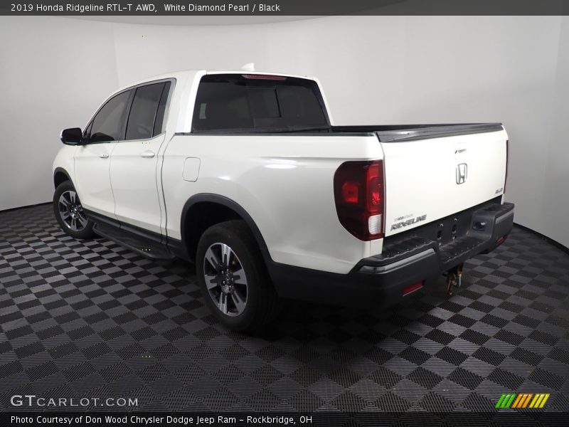 White Diamond Pearl / Black 2019 Honda Ridgeline RTL-T AWD