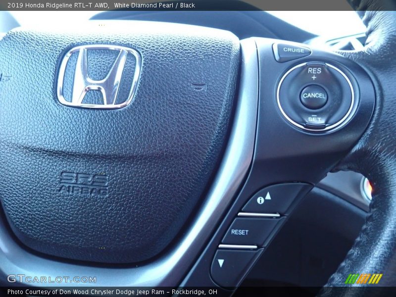 White Diamond Pearl / Black 2019 Honda Ridgeline RTL-T AWD
