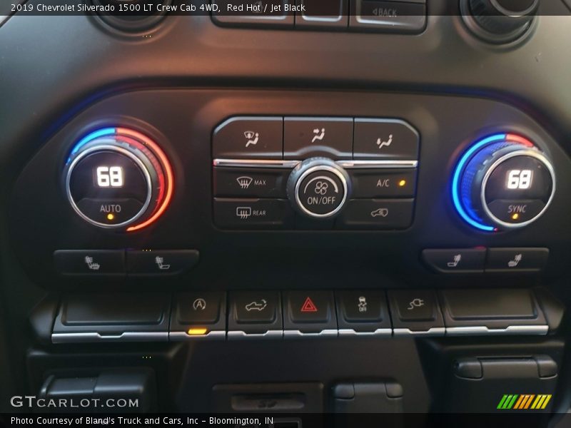 Red Hot / Jet Black 2019 Chevrolet Silverado 1500 LT Crew Cab 4WD