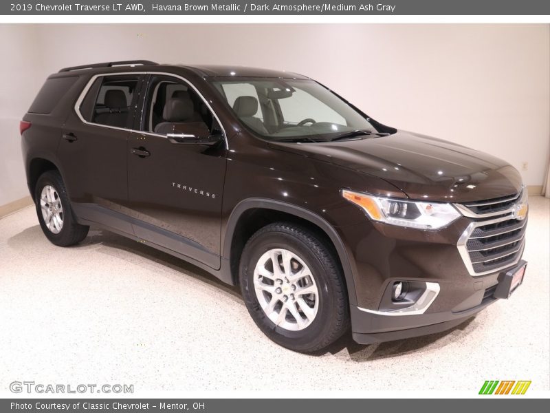 Havana Brown Metallic / Dark Atmosphere/Medium Ash Gray 2019 Chevrolet Traverse LT AWD