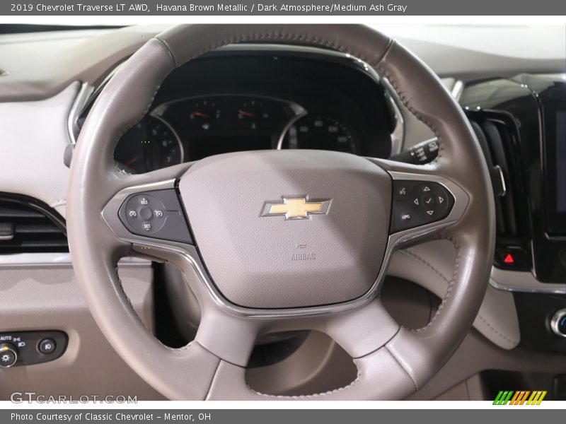 Havana Brown Metallic / Dark Atmosphere/Medium Ash Gray 2019 Chevrolet Traverse LT AWD