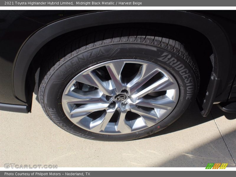 Midnight Black Metallic / Harvest Beige 2021 Toyota Highlander Hybrid Limited
