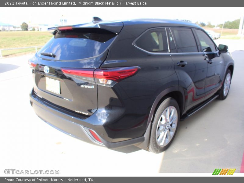 Midnight Black Metallic / Harvest Beige 2021 Toyota Highlander Hybrid Limited