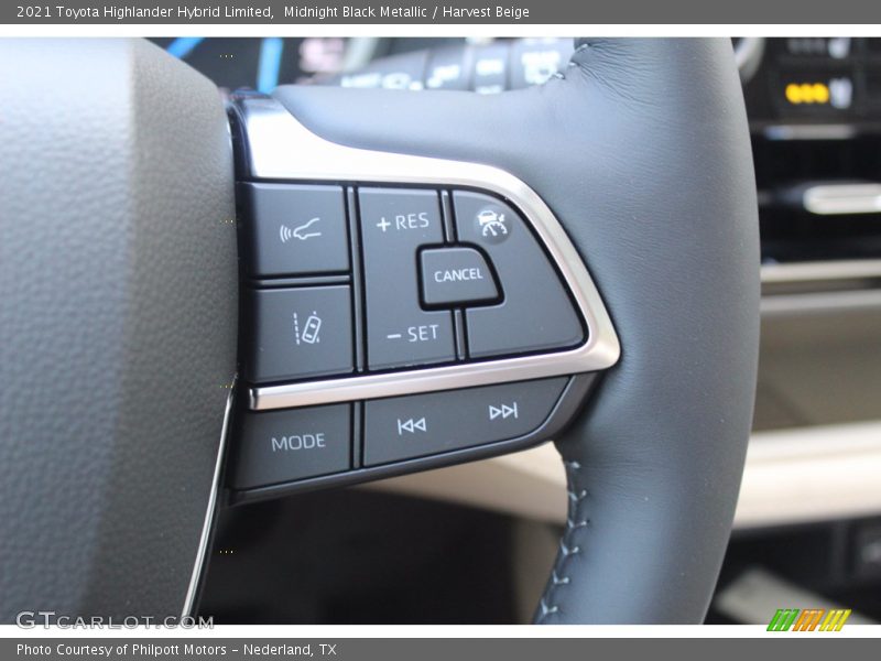 Midnight Black Metallic / Harvest Beige 2021 Toyota Highlander Hybrid Limited