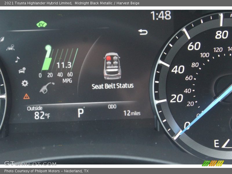 Midnight Black Metallic / Harvest Beige 2021 Toyota Highlander Hybrid Limited