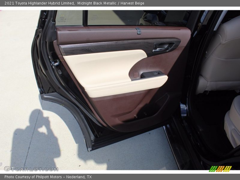 Midnight Black Metallic / Harvest Beige 2021 Toyota Highlander Hybrid Limited