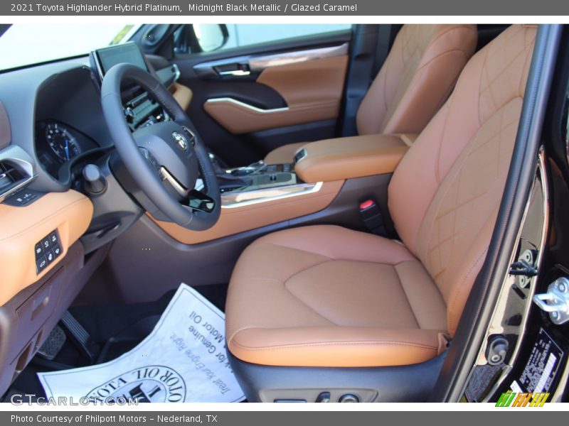  2021 Highlander Hybrid Platinum Glazed Caramel Interior