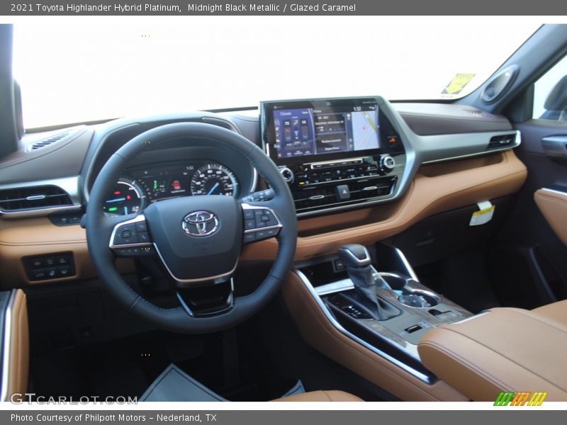 Dashboard of 2021 Highlander Hybrid Platinum