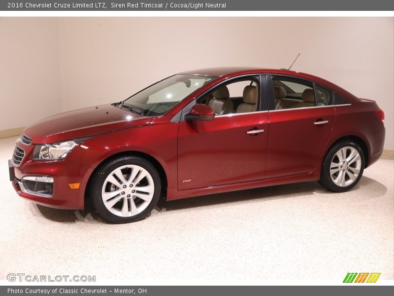Siren Red Tintcoat / Cocoa/Light Neutral 2016 Chevrolet Cruze Limited LTZ