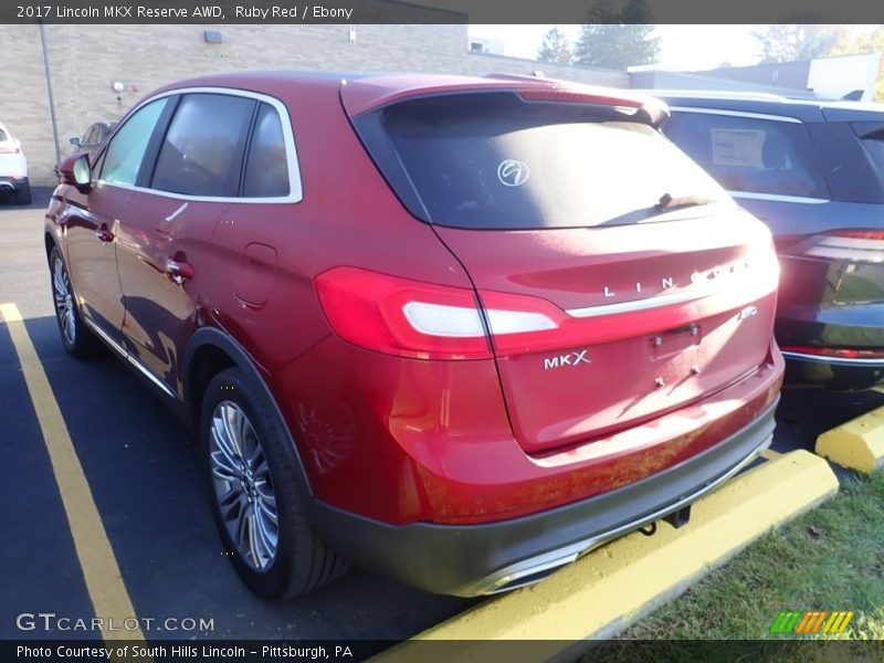 Ruby Red / Ebony 2017 Lincoln MKX Reserve AWD