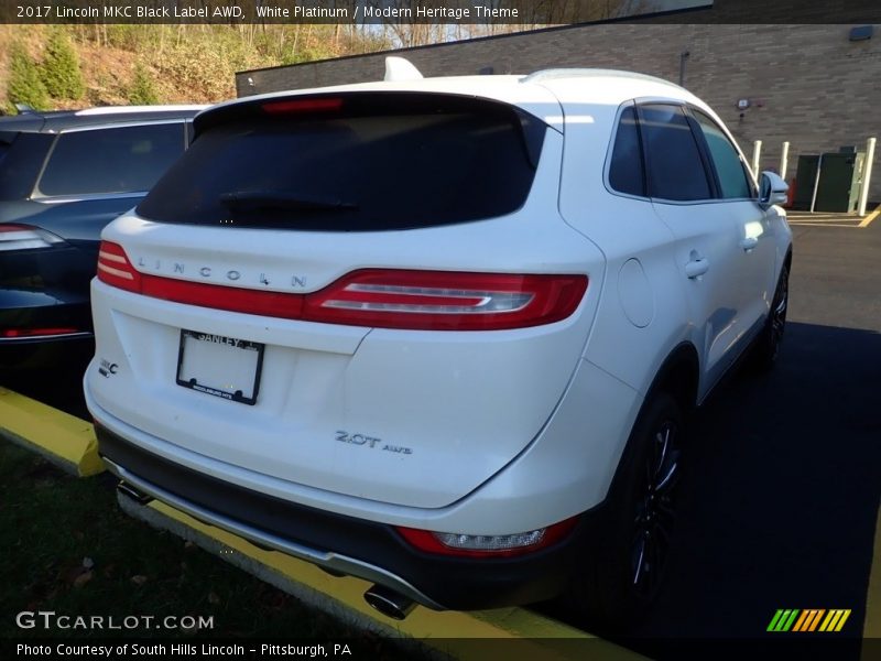 White Platinum / Modern Heritage Theme 2017 Lincoln MKC Black Label AWD