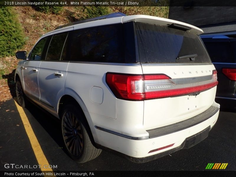 White Platinum Metallic Tri-coat / Ebony 2018 Lincoln Navigator Reserve 4x4