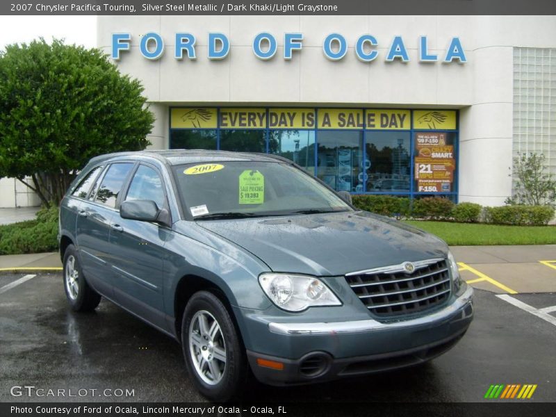 Silver Steel Metallic / Dark Khaki/Light Graystone 2007 Chrysler Pacifica Touring