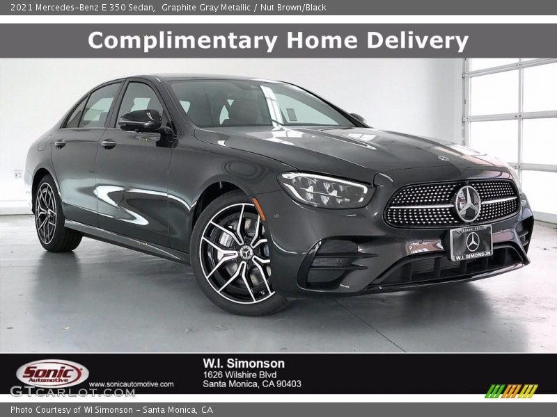 Graphite Gray Metallic / Nut Brown/Black 2021 Mercedes-Benz E 350 Sedan