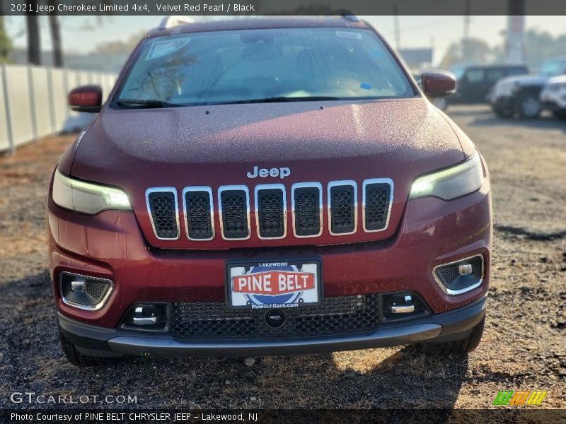 Velvet Red Pearl / Black 2021 Jeep Cherokee Limited 4x4