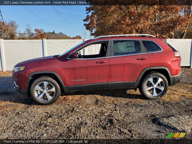 Velvet Red Pearl / Black 2021 Jeep Cherokee Limited 4x4